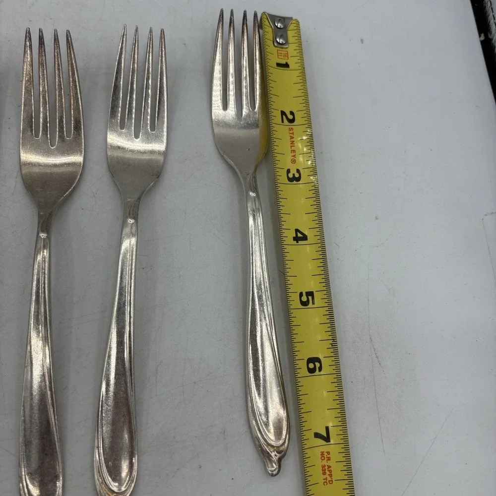 International Deep Silver Forks Inlaid Happy Anniversary‎ 7.25